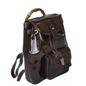 Vintage Gucci Deep Red Brown Backpack Bag